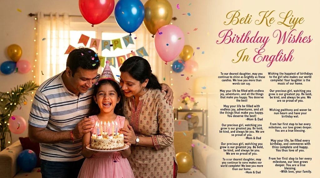 beti ke liye birthday wishes in english